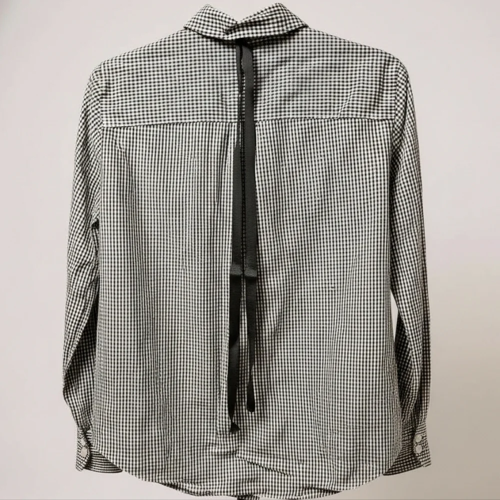 J. Crew Monochrome Ruffled Cotton Shirt - Picture 3 of 6